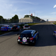 Three-wide and straight off the track.
